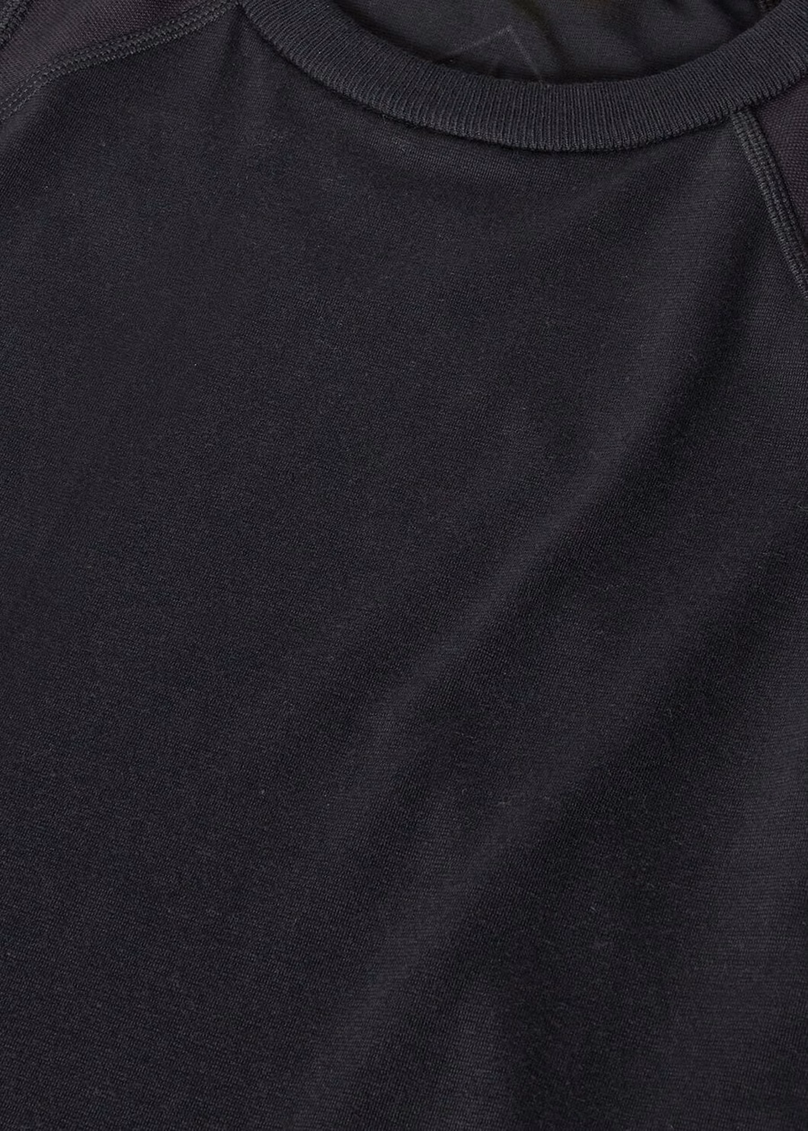 Camiseta Supramonte de microfibra de algodão preta