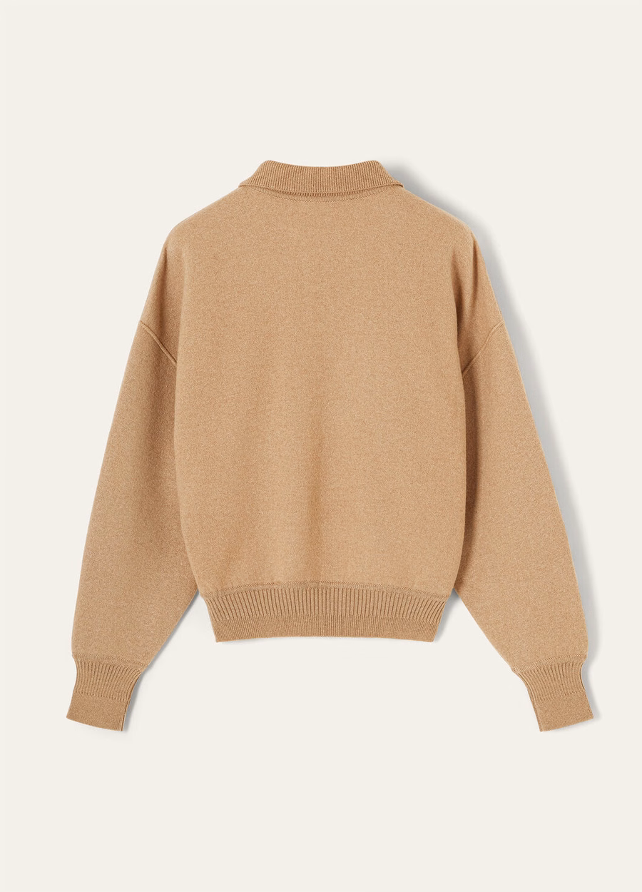 Moletom polo Roccapietra cor camelo claro