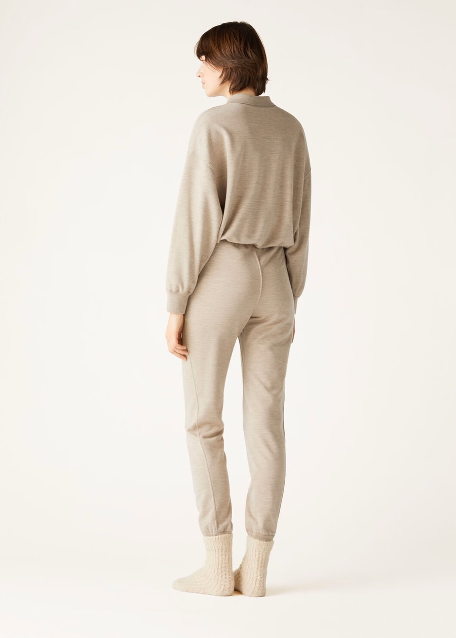 Moletom Polo Cocooning Cashmere DEMY BROWN NAT