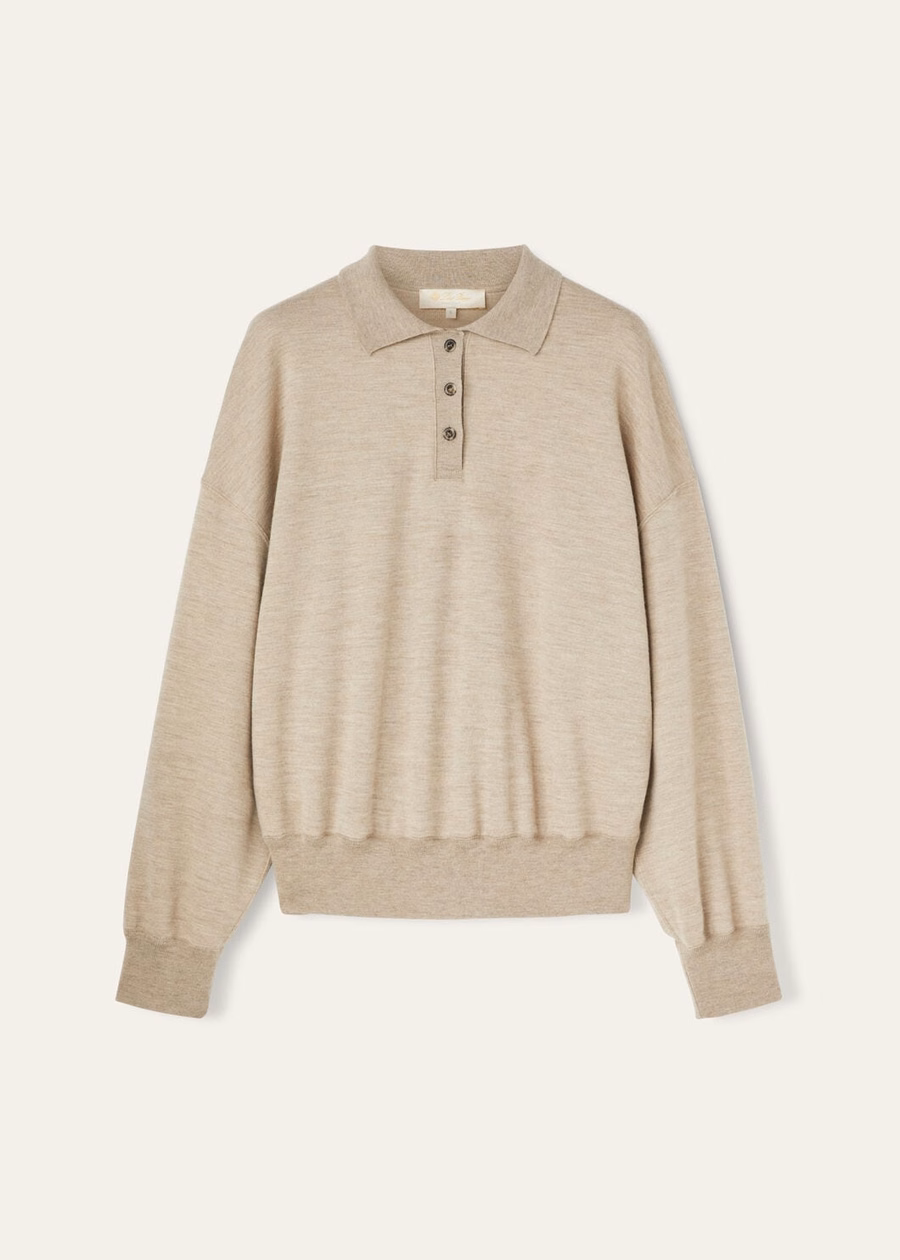 Moletom Polo Cocooning Cashmere DEMY BROWN NAT