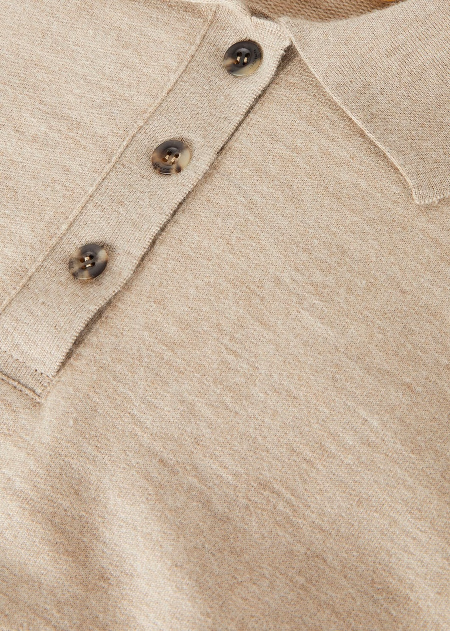 Moletom Polo Cocooning Cashmere DEMY BROWN NAT
