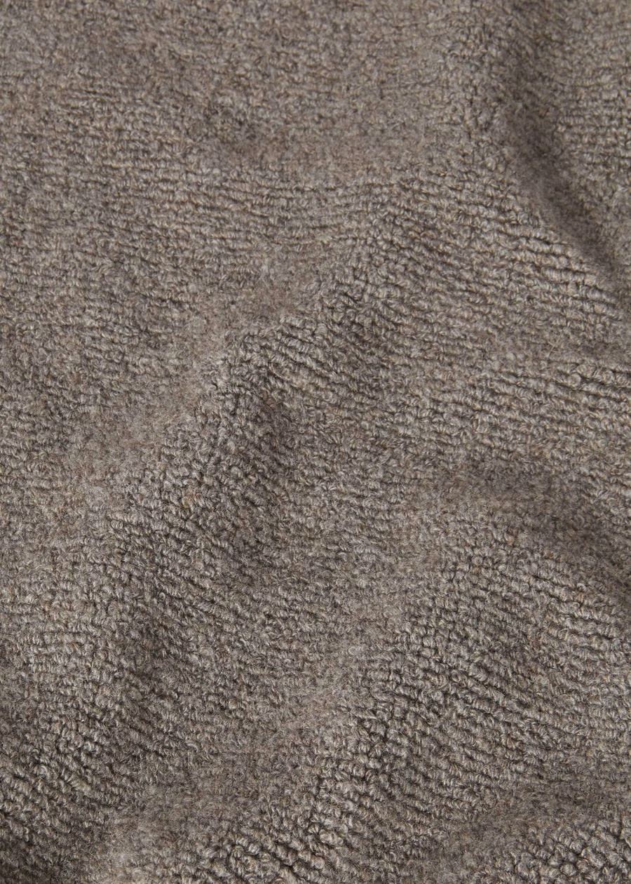 Moletom Cocooning de Gola Alta em Lã Virgem Cashmere com Mescla Pera
