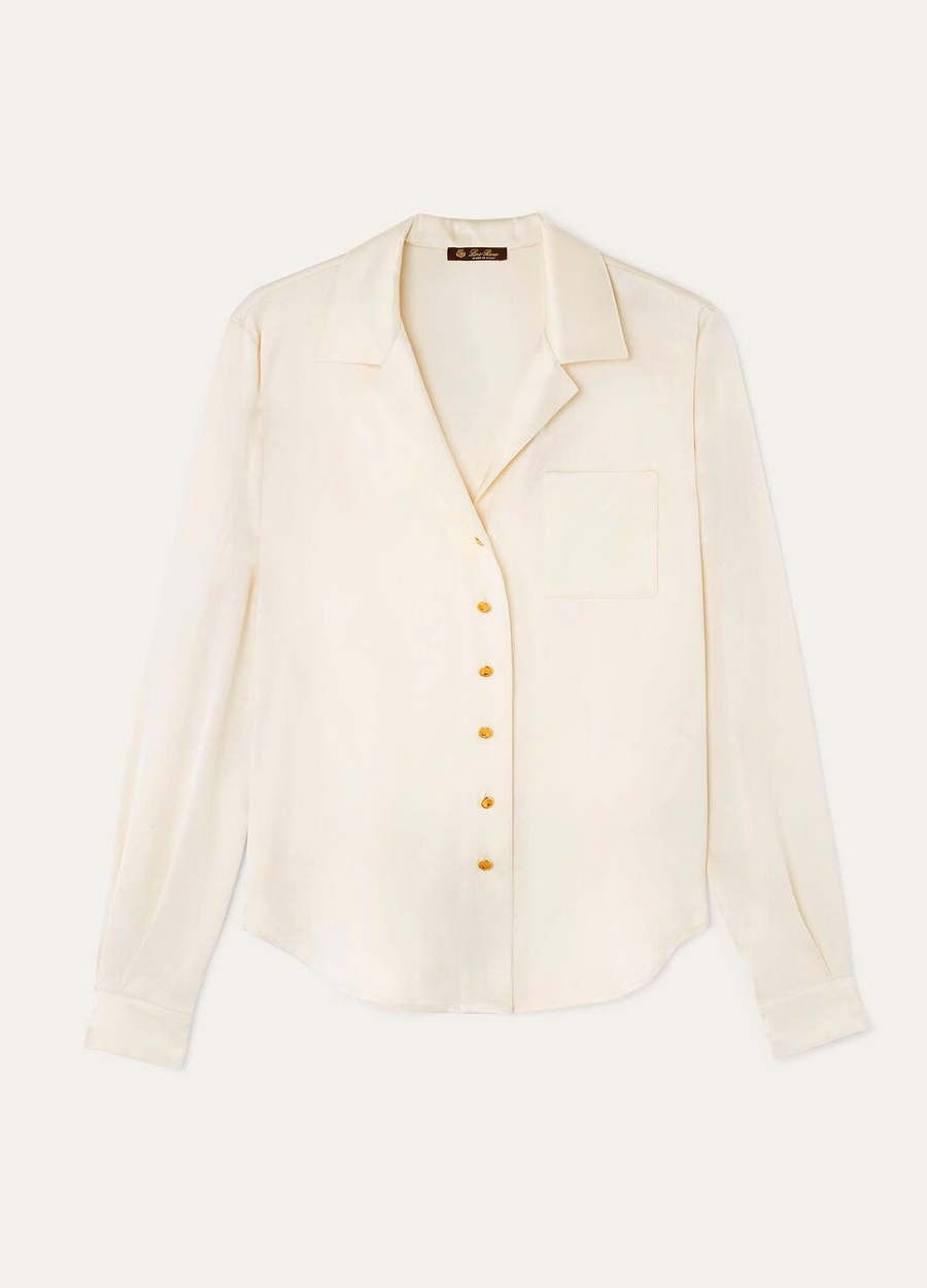 Camisa Ketty Silk Oatmeal Cream