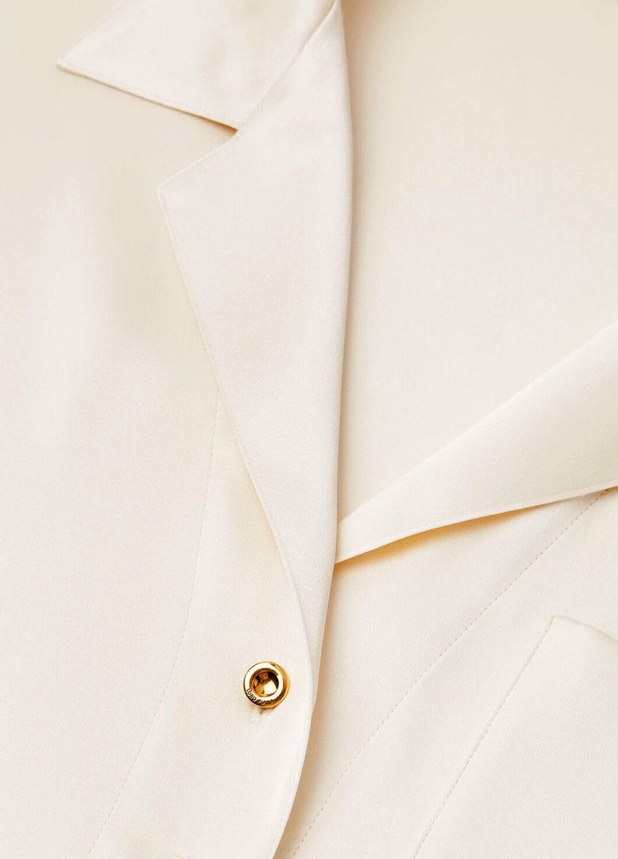 Camisa Ketty Silk Oatmeal Cream