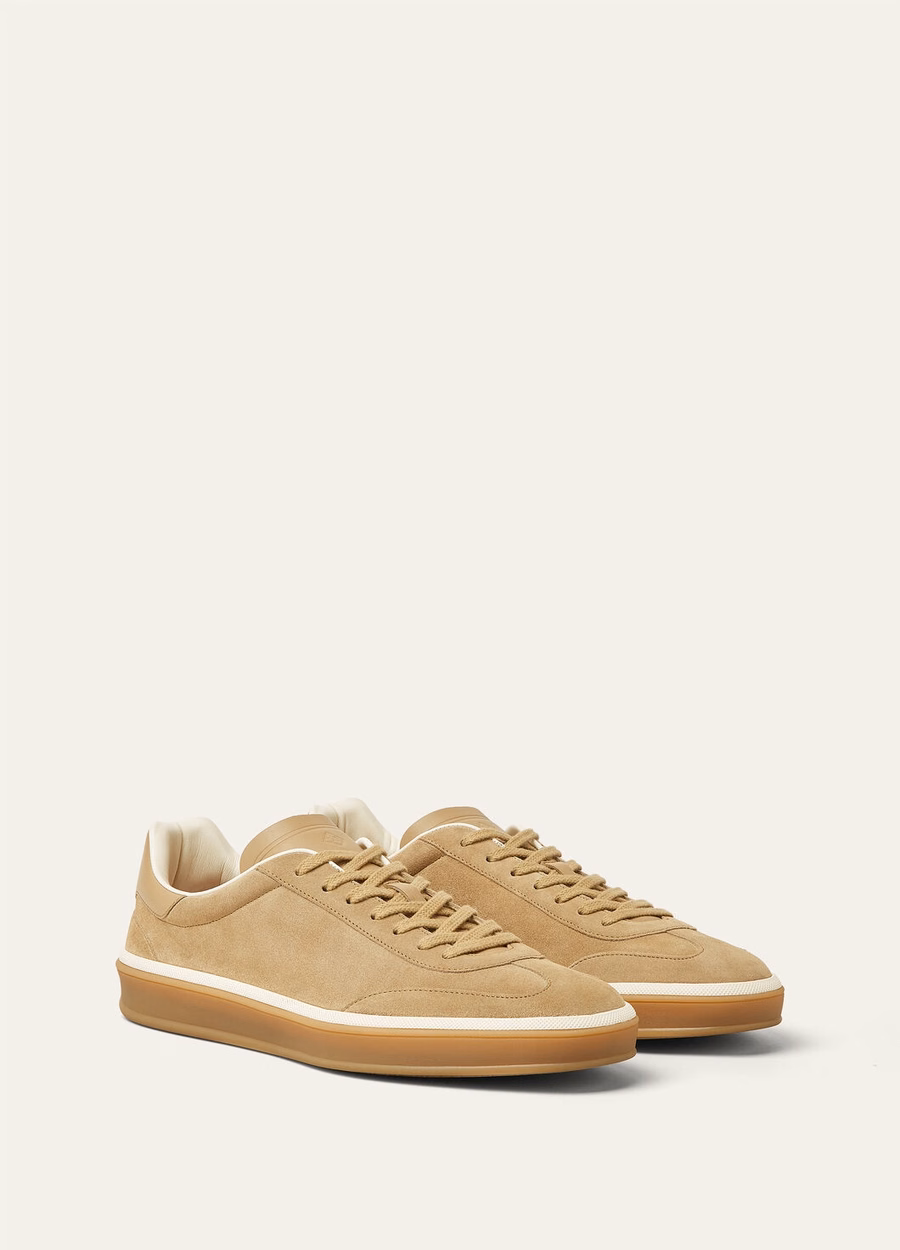 Tênis Walk Tênis camurça bezerro Split Wood Clear Smoke