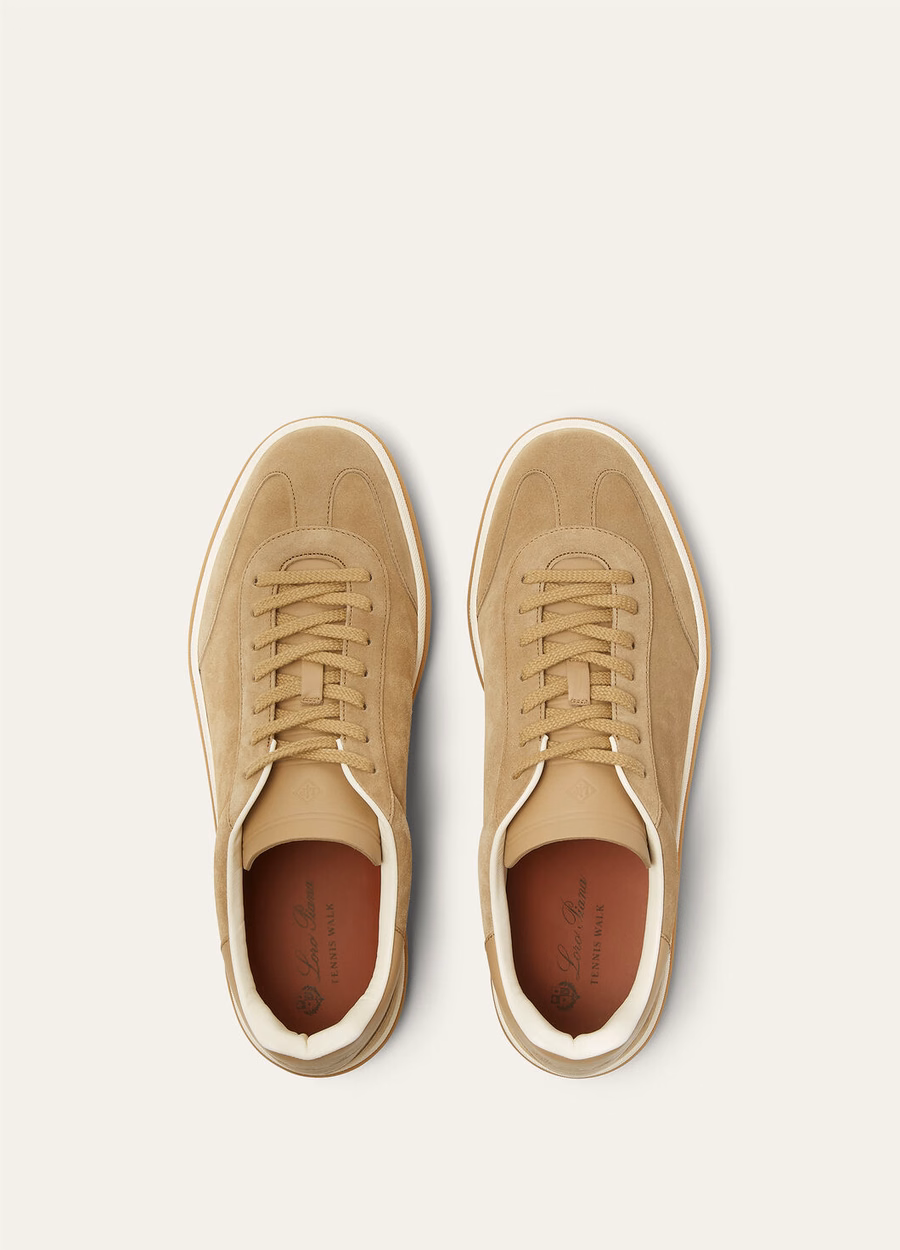 Tênis Walk Tênis camurça bezerro Split Wood Clear Smoke