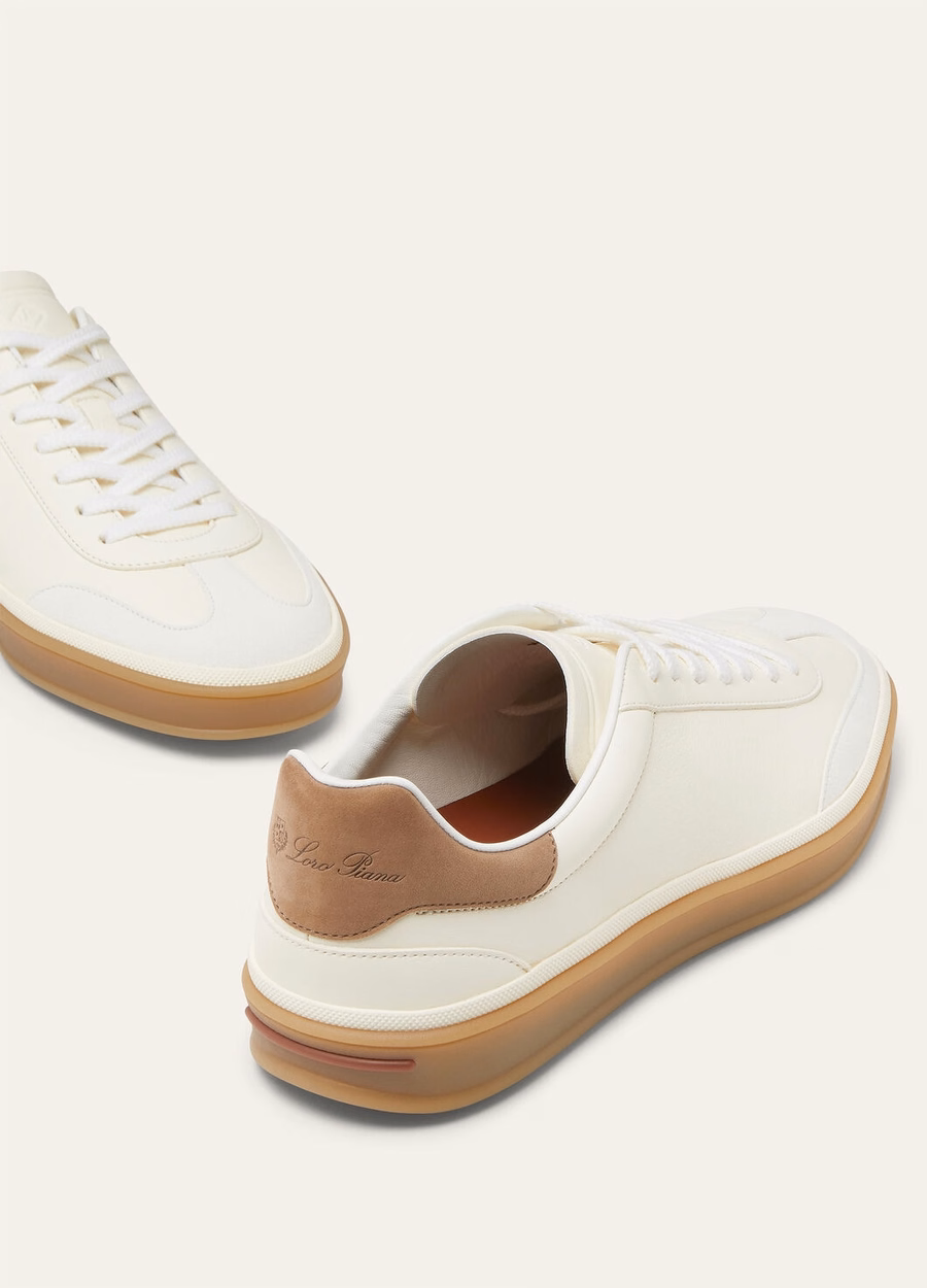 Tênis Walk em couro de bezerro branco