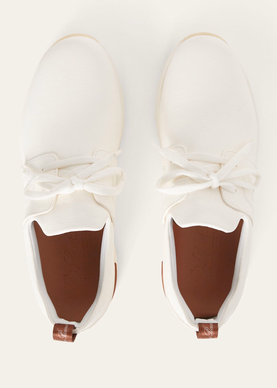 Tênis 360 LP Flexy Walk, couro de veado branco
