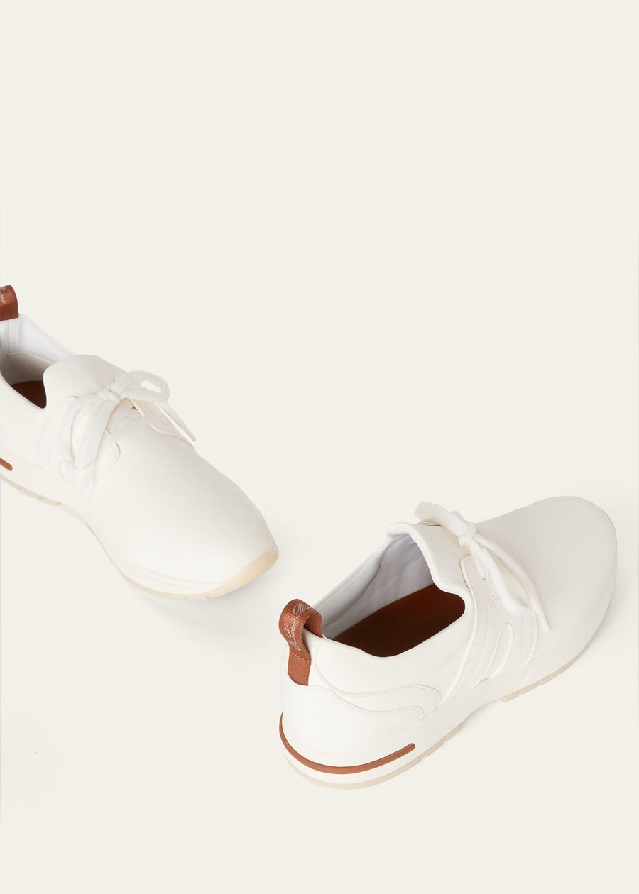 Tênis 360 LP Flexy Walk, couro de veado branco