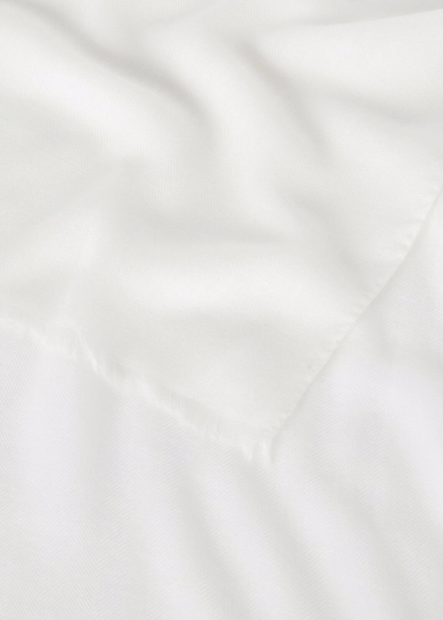 Estola Maxi Crest Cashmere Branca