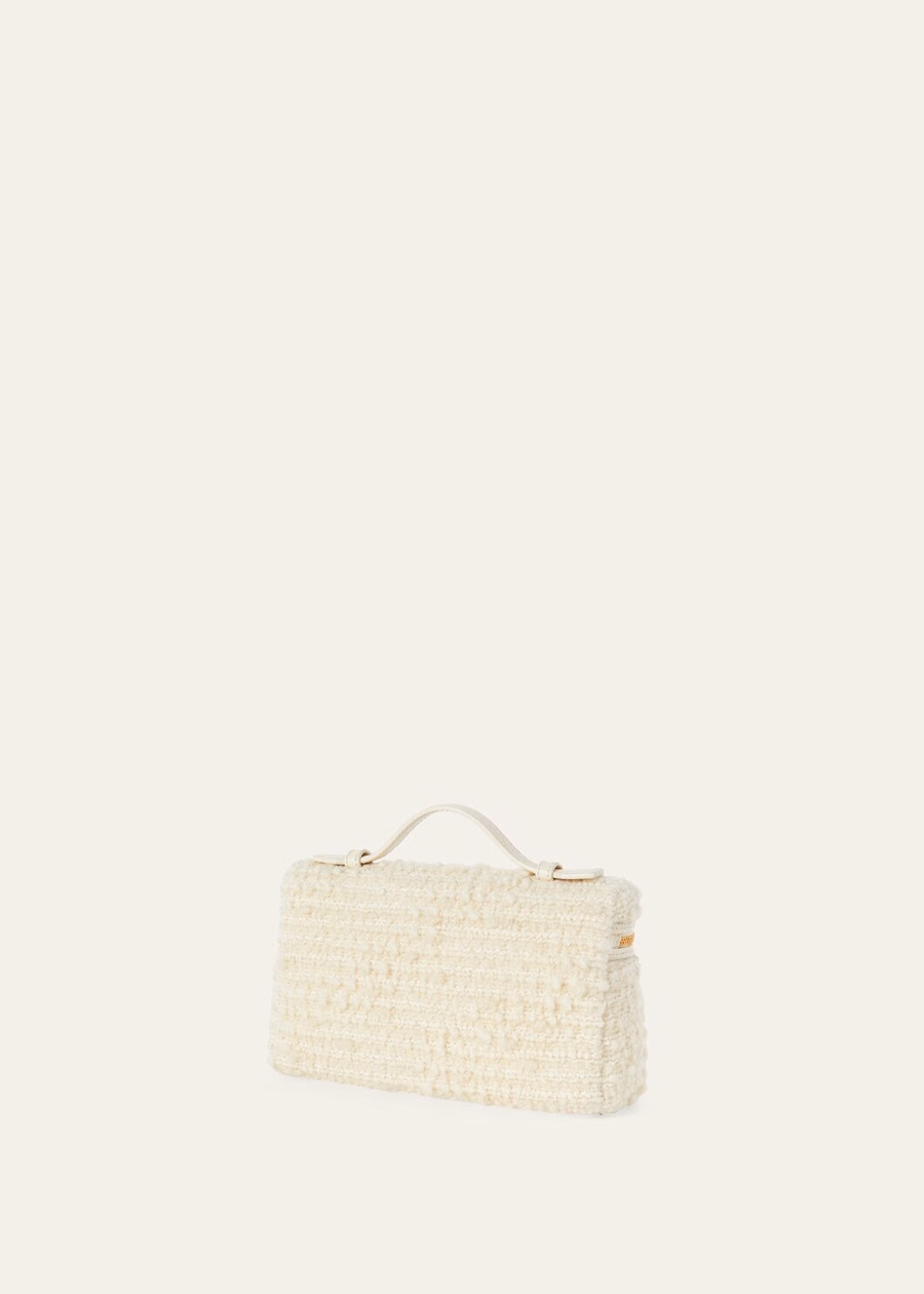 Bolso extra L19 Algodão e lã virgem Branco Sussurro/Dourado Sol