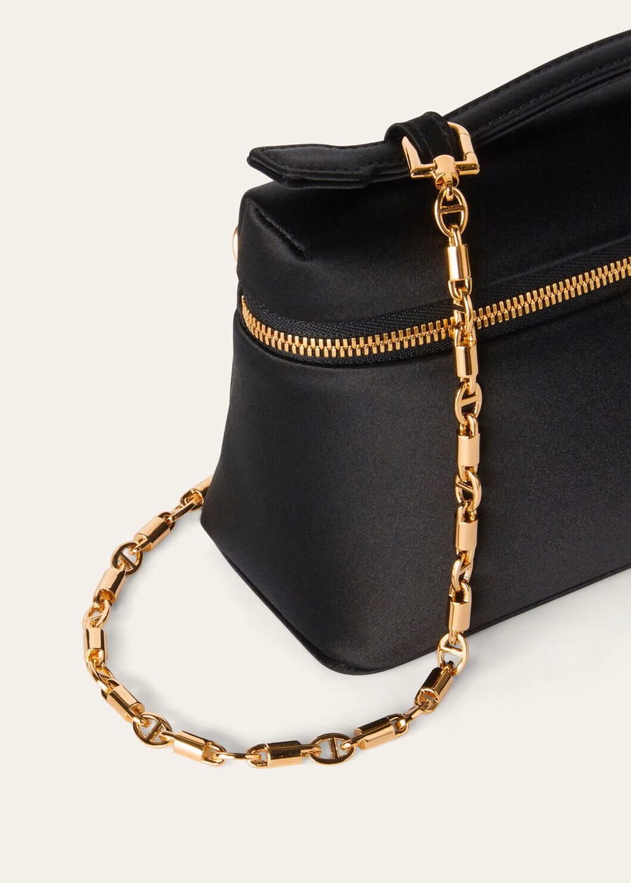 Bolso extra L19 Seda Viscose Preto/Dourado