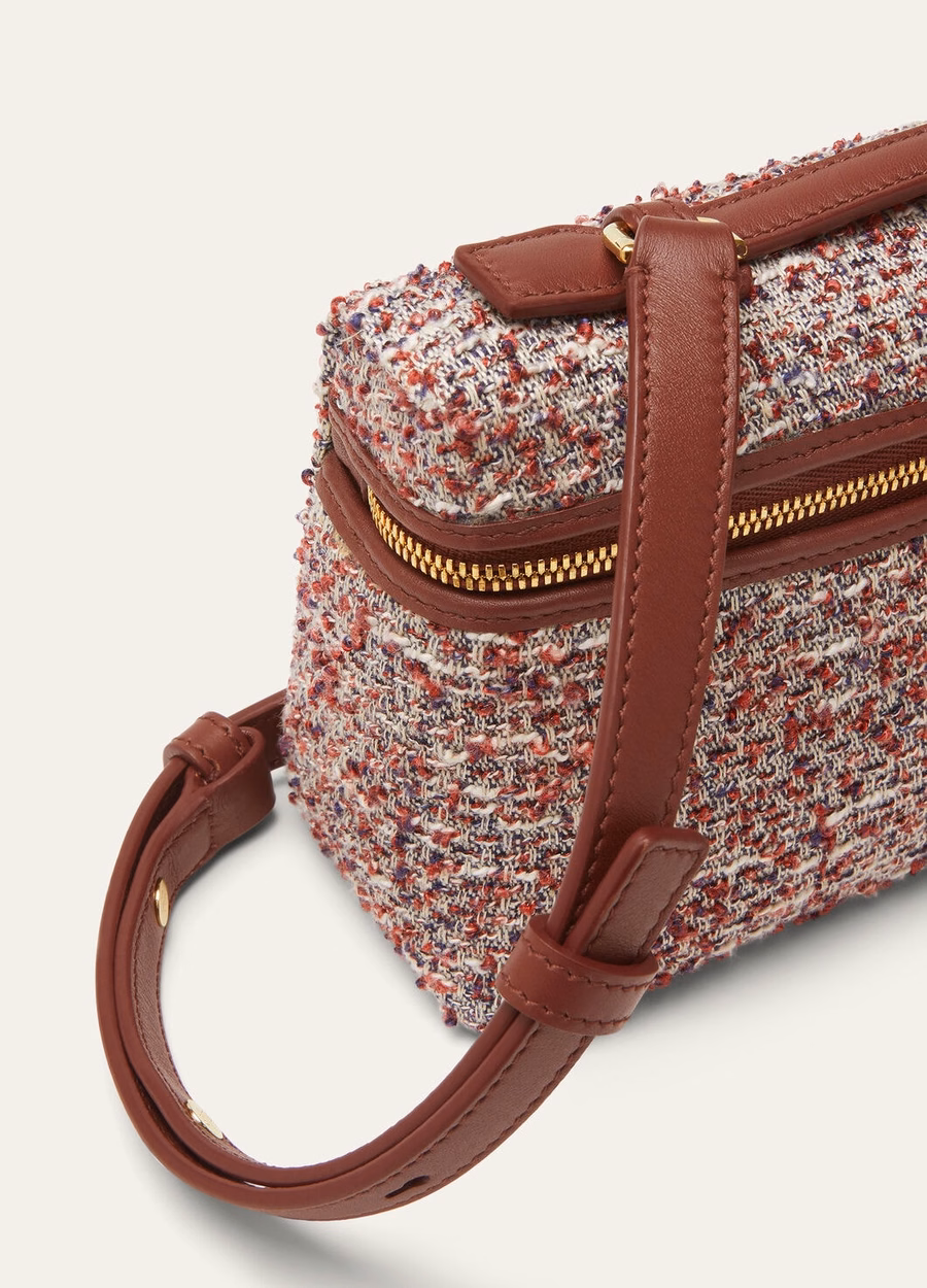 Bolso extra L19, cânhamo, algodão, linho, rosa mosqueta/âmbar leitoso/azul lituano/caramelo defumado/dourado sol