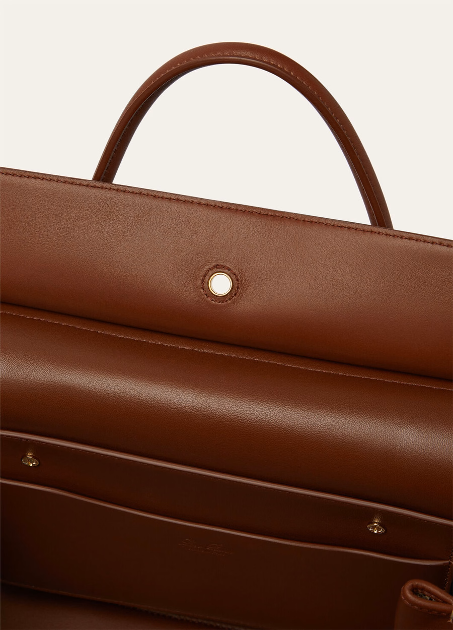 Bolsa Loom L32 em seda Venice Bricola/Branco/Praia Dourada/Café Expresso Intenso/Dourado ao Sol