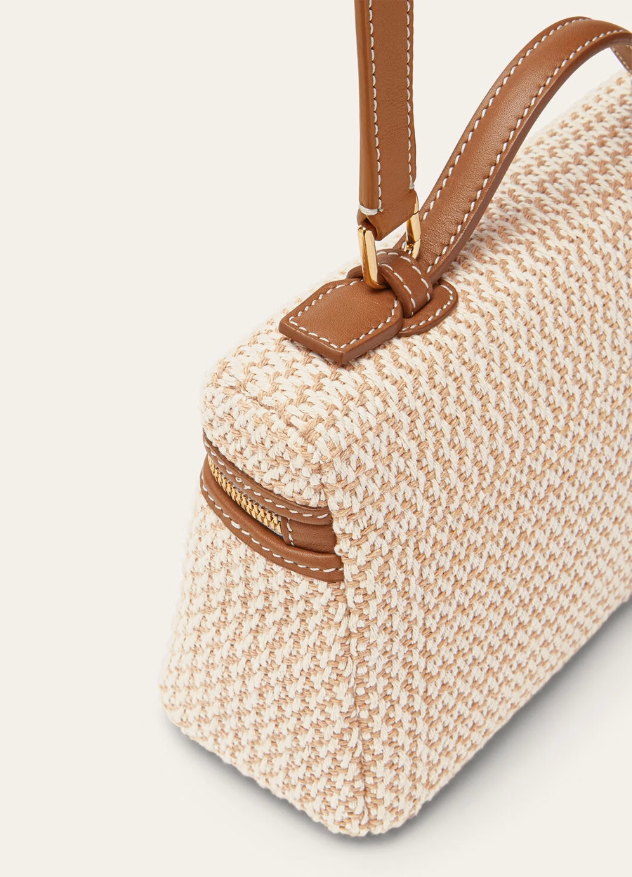 Bolso extra L19 Algodão Cru Biscuit Mole/Dourado