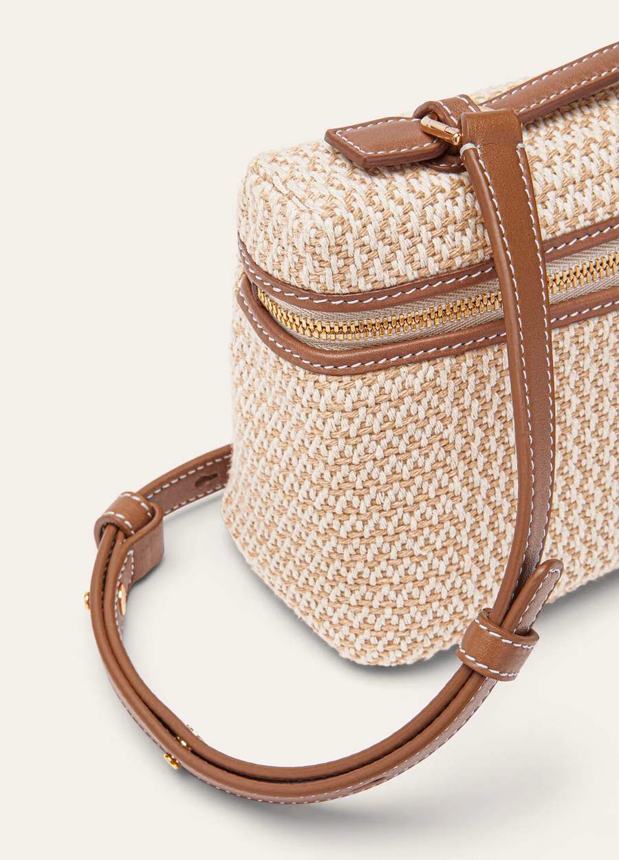 Bolso extra L19 Algodão Cru Biscuit Mole/Dourado