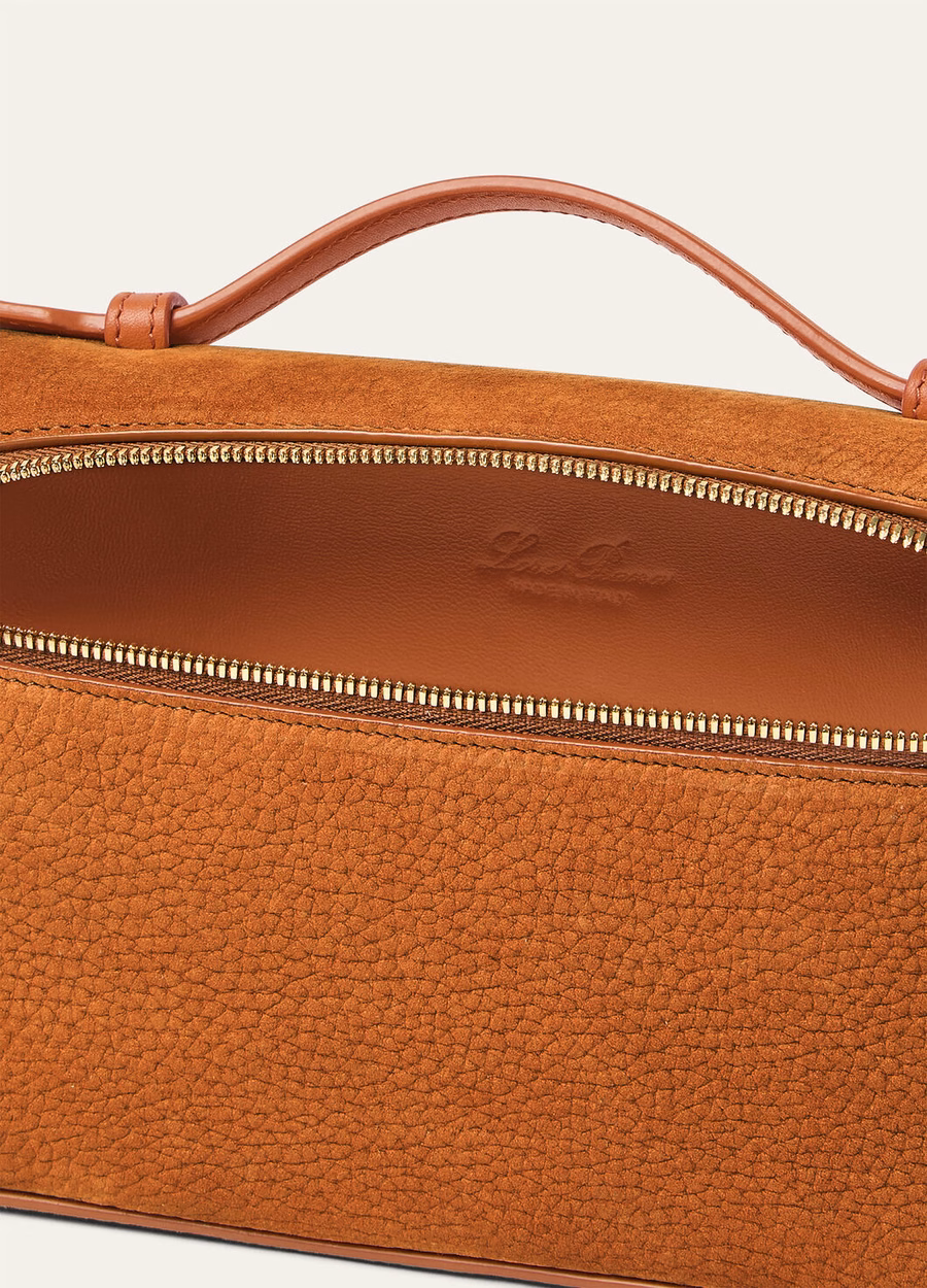 Bolso extra L19 Couro de bezerro Bon Ton Marrom/Dourado