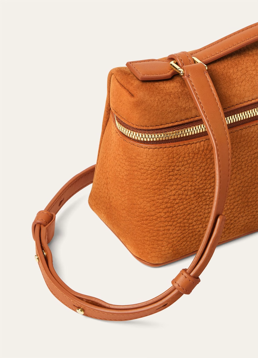 Bolso extra L19 Couro de bezerro Bon Ton Marrom/Dourado