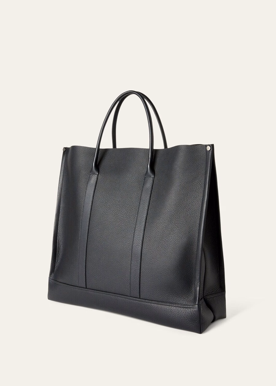 Bolsa pequena Beam em couro de bezerro preto/ônix