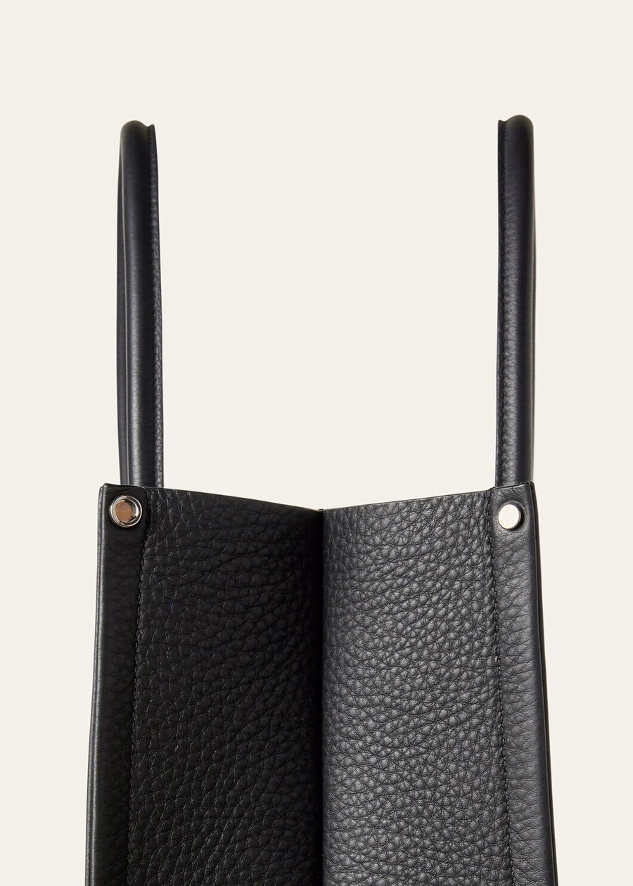Bolsa pequena Beam em couro de bezerro preto/ônix