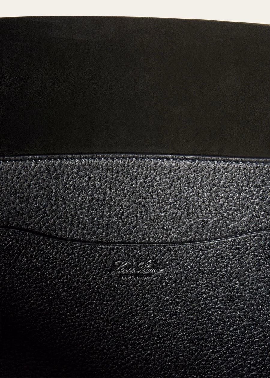 Bolsa pequena Beam em couro de bezerro preto/ônix