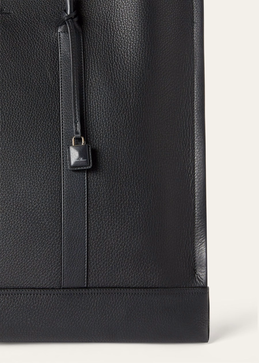 Bolsa pequena Beam em couro de bezerro preto/ônix