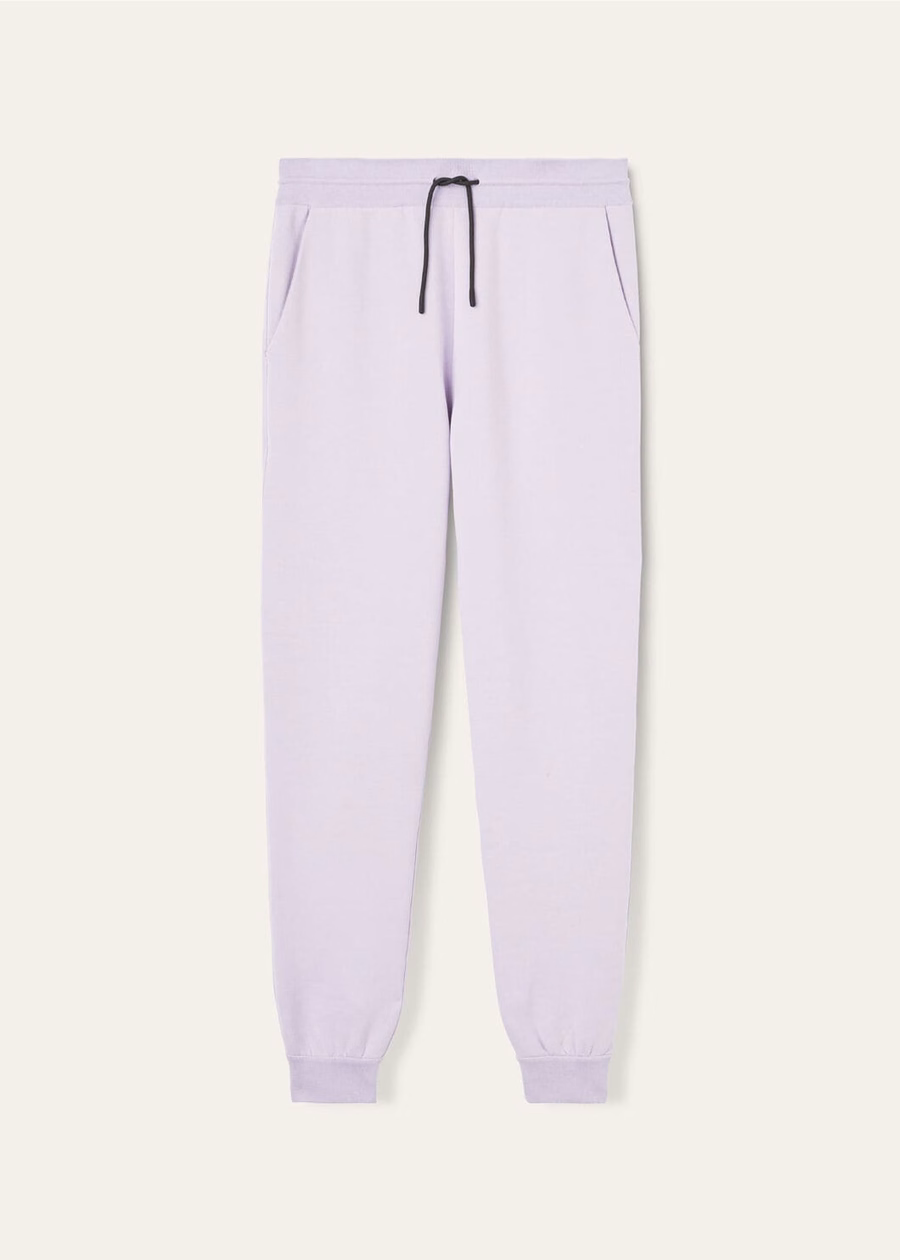 Calças Larecchio de algodão e cashmere na cor pervinca