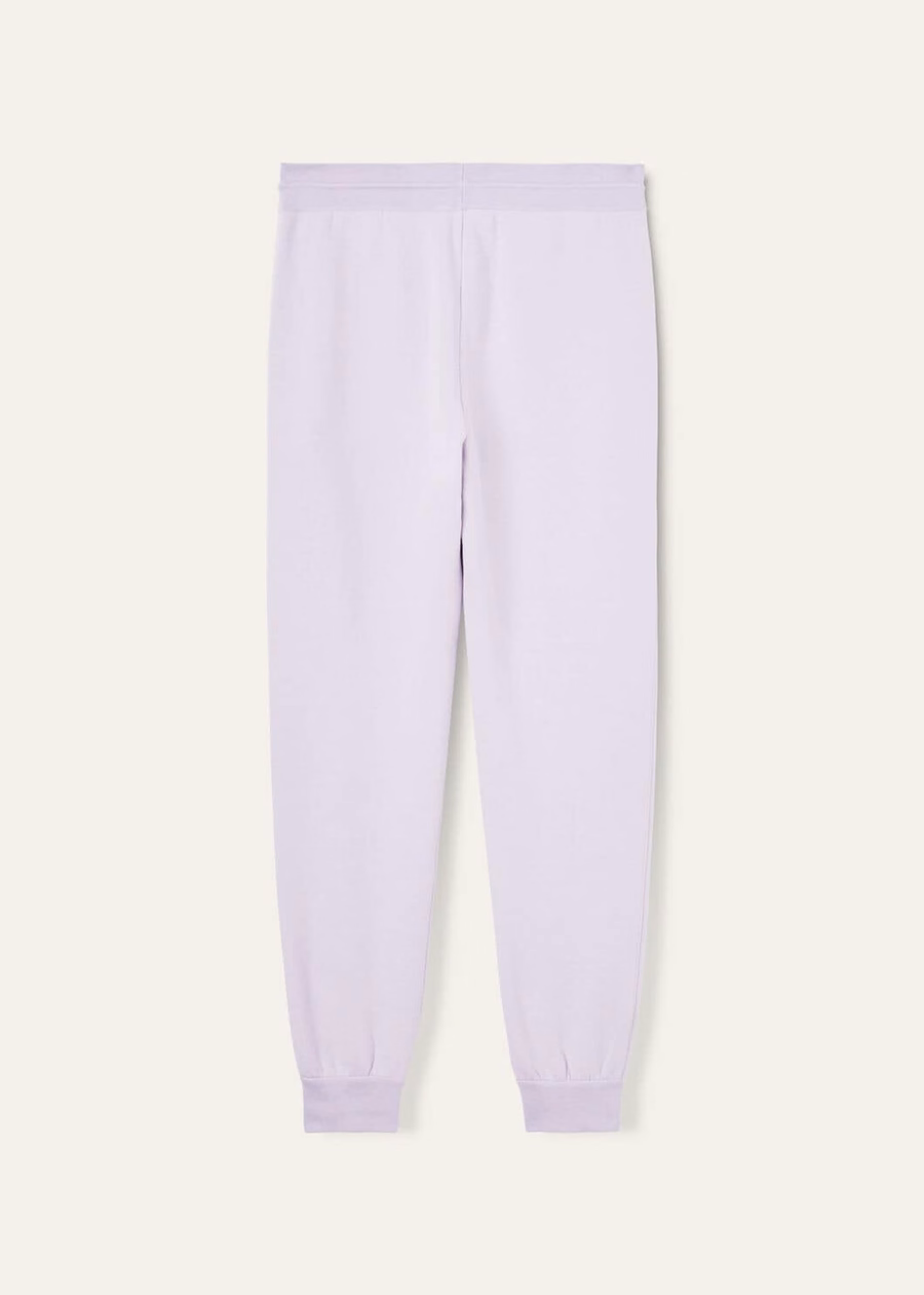 Calças Larecchio de algodão e cashmere na cor pervinca