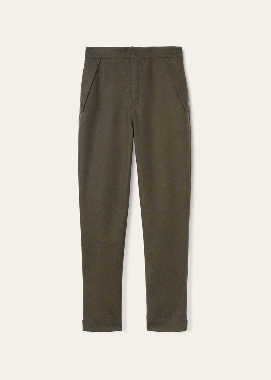 Calças Mees Wool Virgin Charcoal Shadow
