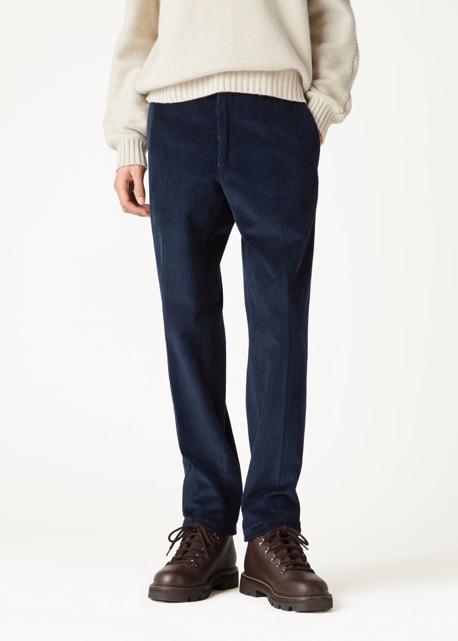 Calça Jarno de algodão azul marinho