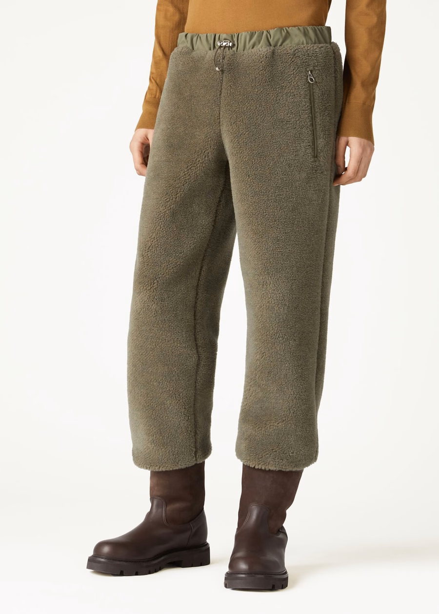 Calças Qualba de seda e cashmere - Rain System® Tundra Moss