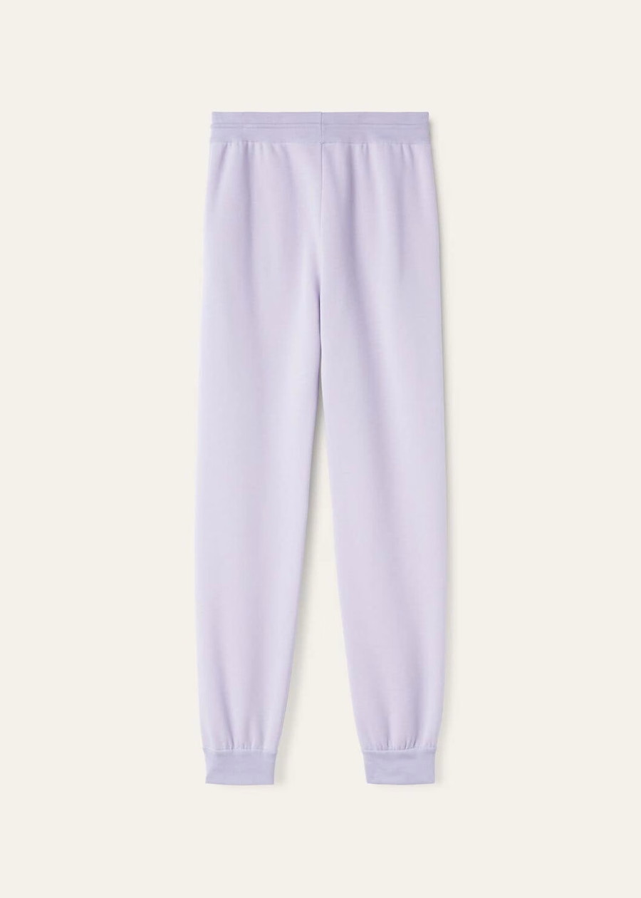 Calças Larecchio de algodão e cashmere na cor pervinca