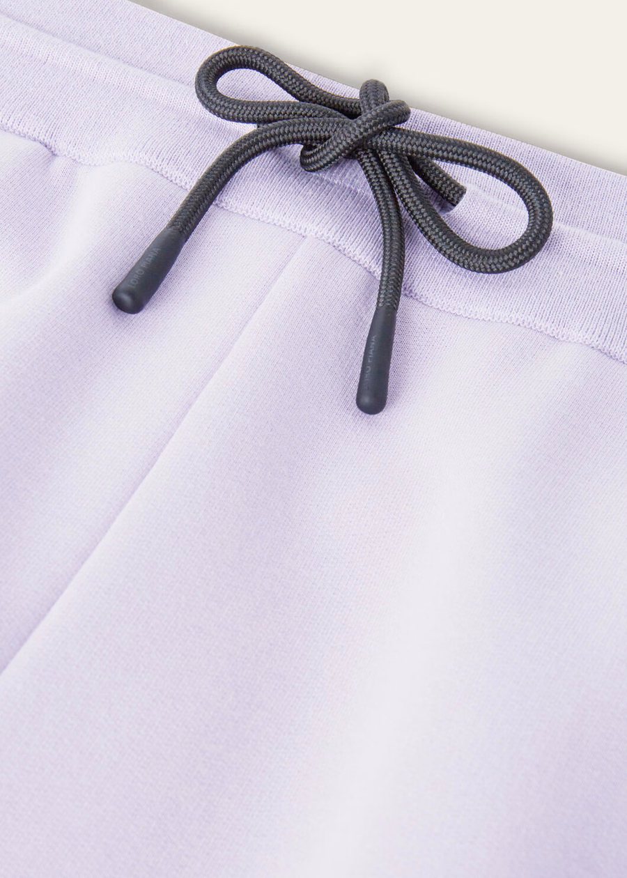 Calças Larecchio de algodão e cashmere na cor pervinca