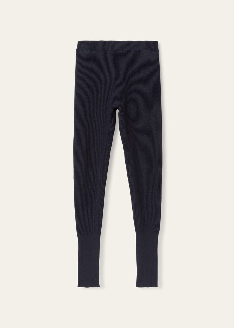 Leggings Dreamwool em lã virgem azul marinho