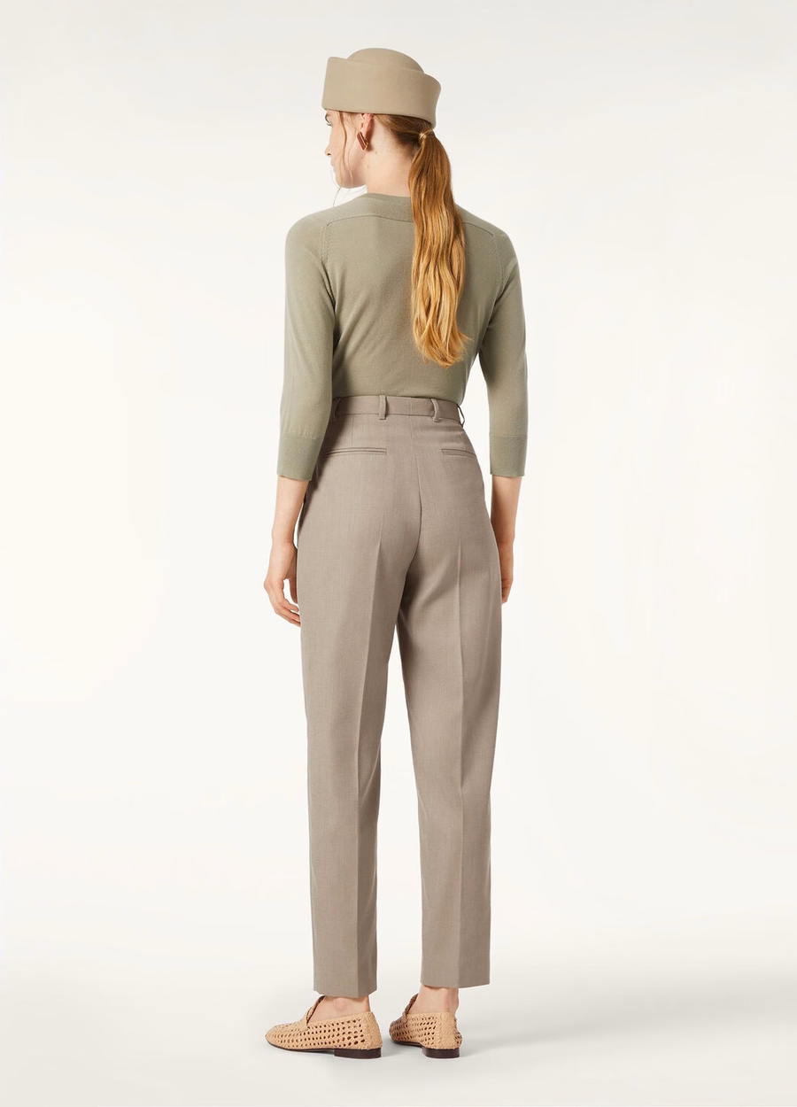 Calças Cuddy Silk Virgin Wool Anis